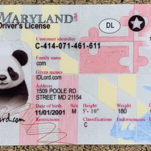 Maryland scannable card