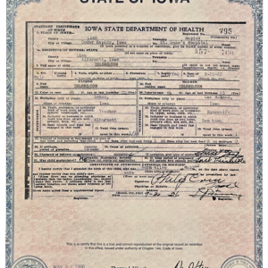 Fake Iowa Birth Certificate